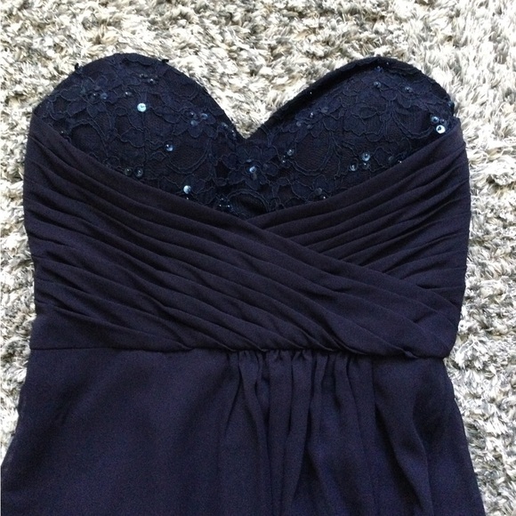 Mori  Lee strapless beaded dress size 10 - Picture 2 of 6